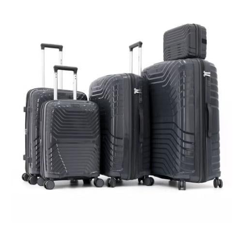 شنط سفر خمس قطع بمقاسات كبيره - ضد الكسر رصاصي