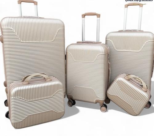 طقم شنط سفر قولد 5 قطع مختلفة المقاسات | أكيات للح...