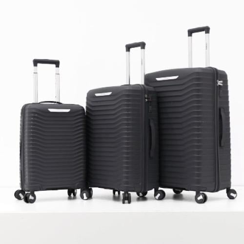 حقائب سفر 3 قطع مقاومة بشكل كبير للكسر لون رصاصي |...