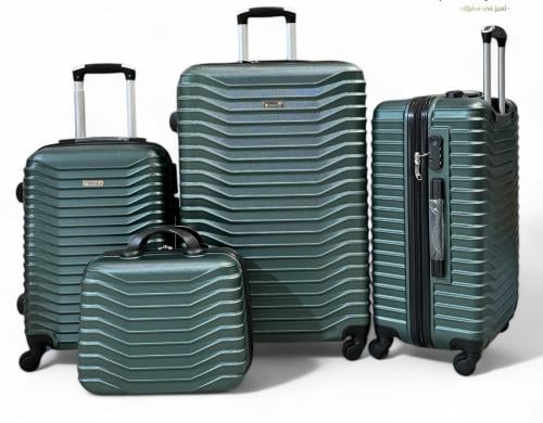 شنط سفر اربع قطع من اكيات لون قرين | اقوى عرض!