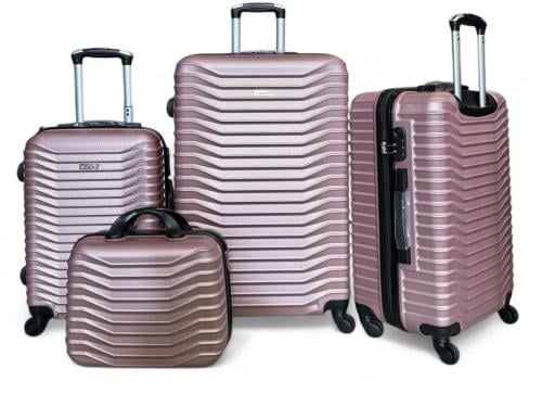 شنط سفر اربع قطع من اكيات لون روز قولد | اقوى عرض!