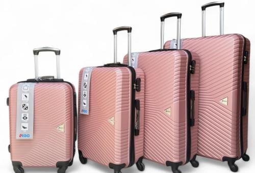 شنط سفر اربع قطع مقاسات كبيره | روز قولد