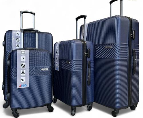 طقم شنط سفر اربع قطع مقاسات كبيرة لون ازرق | أكيات...