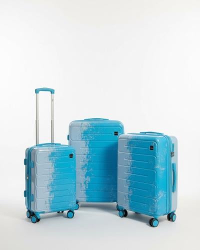 شنط سفر ثلاث قطع بتصميم جديد | sky blue