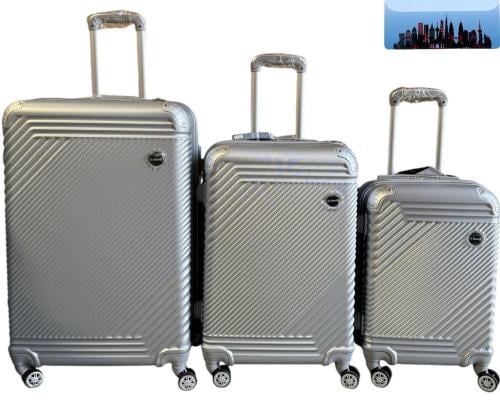 طقم شنط سلفر سفر ثلاث قطع بحوائف حامية للحقيبة | ا...