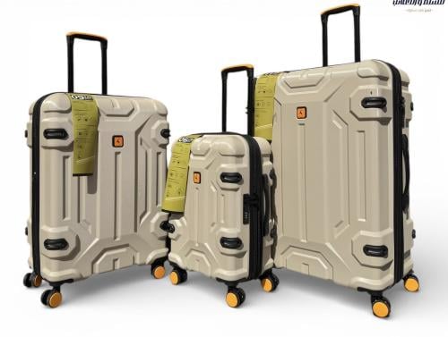 طقم شنط سفر ثلاث قطع تصميم جديد بيج | ٢٠-٢٤-٣٠ انش