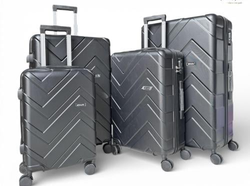 شنط سفر أربع قطع مقاسات كبيرة – سعة عالية أسود | أ...