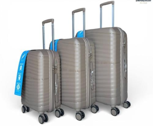 شنط سفر ثلاث قطع شامبين من مادة PP ضد الكسر – كفرا...