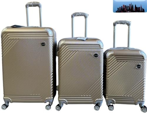 طقم شنط قولد سفر ثلاث قطع بحوائف حامية للحقيبة | ا...