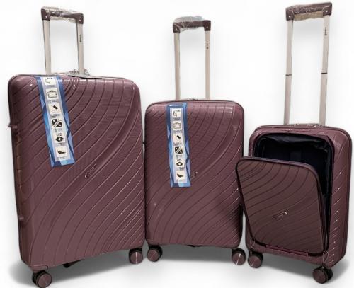 طقم شنط سفر بضمان ضد الكسر و فتحة امامية لمقاس ٢٠...