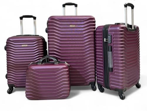 طقم شنط سفر 4 قطع بتصميم فاخر اللون بنفسجي – ألوان...