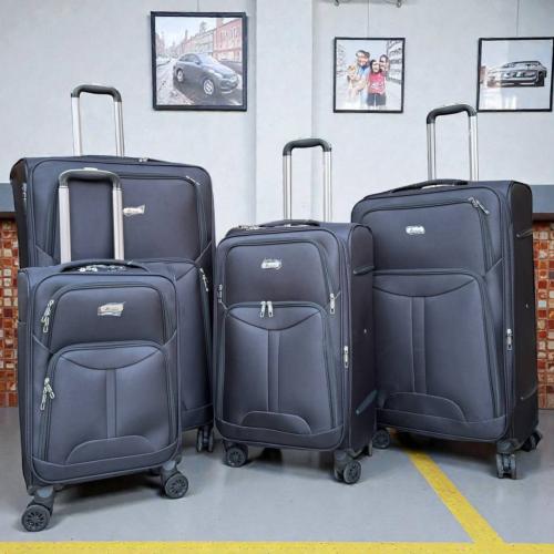 جقيبة سفر اربع قطع قماشية مقاسات كبيرة | أسود