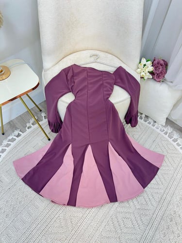 فستان الخامه /: لكرا دبل كلوش مبطن