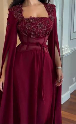 Hello Noni | Crimson Elegance | فستان كريمسون إيلي...