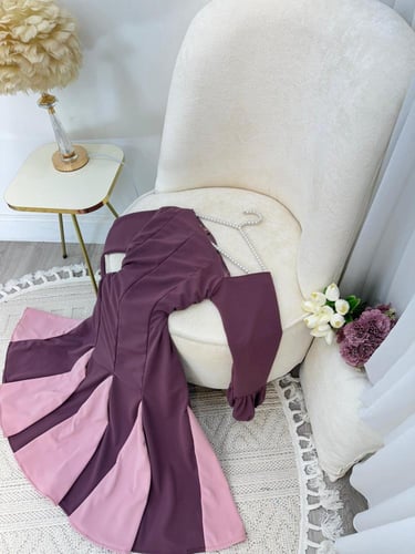 فستان الخامه /: لكرا دبل كلوش مبطن