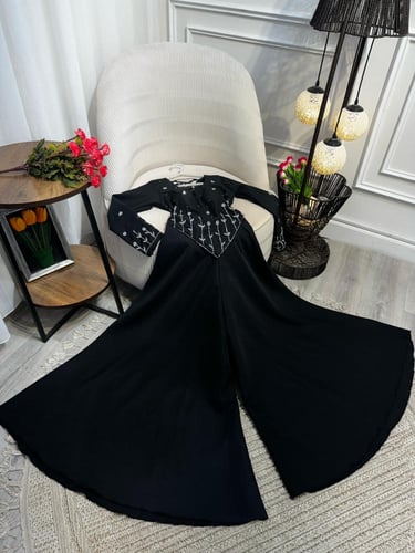 فستان الخامه /:شيفون جورجيت -بليسيا-تطريز يدوي دبل...