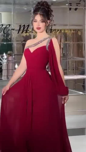 فستان الخامه /:شيفون جورجيت -بليسيا-تطريز يدوي دبل...