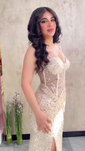 فستان الخامه /كردانه ترتر سهره + مبطن تفته استرتش