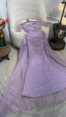 فستان الخامه /ترتر سهره مبطن تفته استرتش + اورجنزا