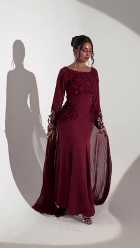 فستان الخامه: لكرا استرتش + شيفون جورجيت بليسيه +...