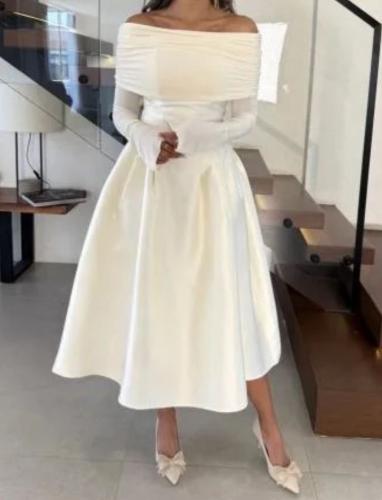 فستان White Grace – سحر الأوف وايت بإطلالة ملكية