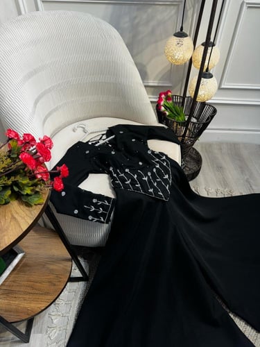 فستان الخامه /:شيفون جورجيت -بليسيا-تطريز يدوي دبل...