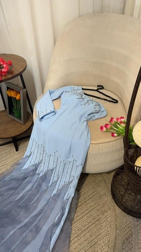 فستان الخامه /باربي + اورجنزا+ تطريز يدوي