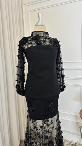 Black Blossom – فستان سهرة ملكي بتطريز يدوي فاخر