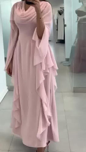 فستان الخامه /:شيفون جورجيت -بليسيا-تطريز يدوي دبل...