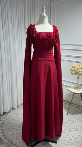 Hello Noni | Crimson Elegance | فستان كريمسون إيلي...