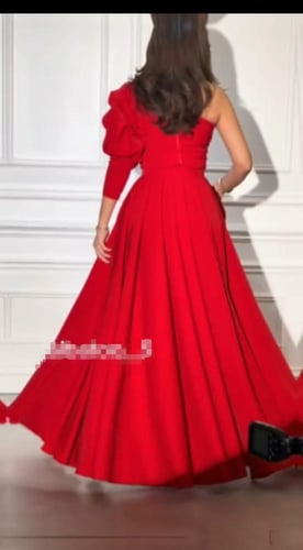 فستان الخامه /تفته استرتش دبل كلوش+ تطريز يدوي كرس...