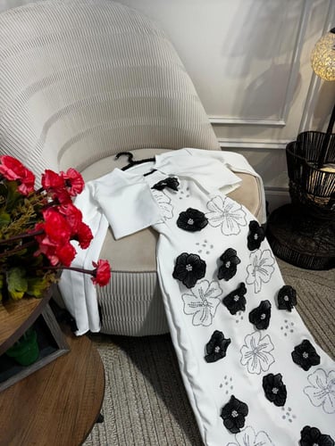 الخامه /باربي +اورجنزا مورد قصاص ليزر + تطريز يدوي...