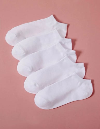 جوارب ابيض اطفال 5 قطع