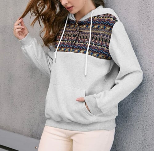 هودي طباعه رمادي