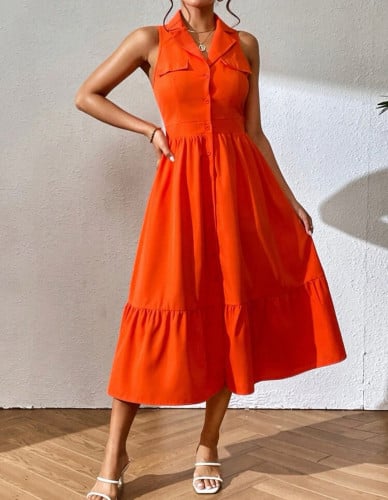 فستان مطوي مستن