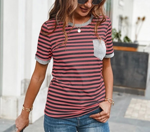 تي شيرت مخطط كاجوال