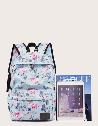 حقيبة ظهر بطباعه زهور