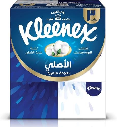 مناديل كلينكس الأصلية للوجه – نعومة القطن وقوة مزد...
