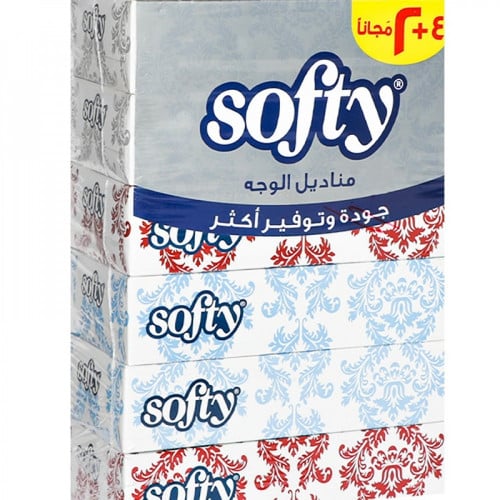 كرتون مناديل وجه من سوفتي، 76منديل × طبقتين،36 حبة