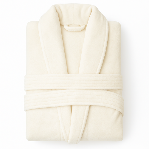 روب حمام قطني ناعم ماص 100% — علامة تجارية غير محد...