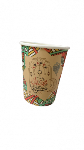 كاسات ورقية ملون رمضان 7 انز 36حبه