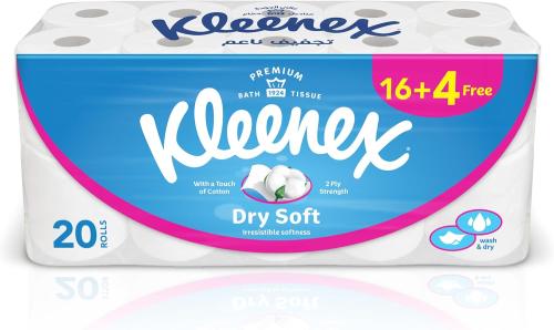 ورق تواليت كلينيكس – عبوة 20 رول | نعومة فائقة ونظ...