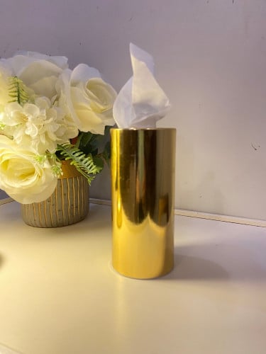 مناديل اسطوانية فاخرة للمناسبات 4 حبة اللون دهبى