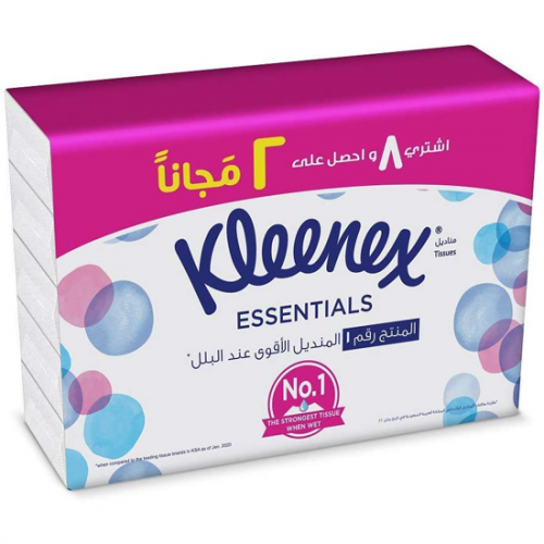 مناديل كلينيكس 130منديل مزدوج الاساسي إسينشيال منا...