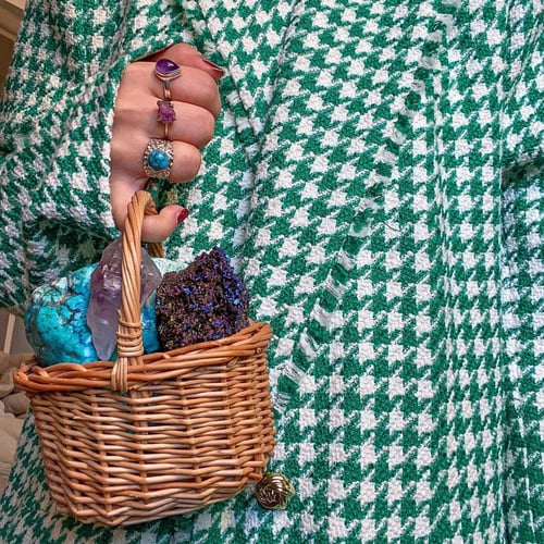 خاتم من حجر الفيروز الكريم مقاس 6