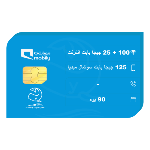 شريحة بيانات مسبقة الدفع 100 جيجا - 90 يوم