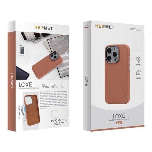 كفر حماية Loxe الجلدي من HELMET ايفون 16 بروماكس