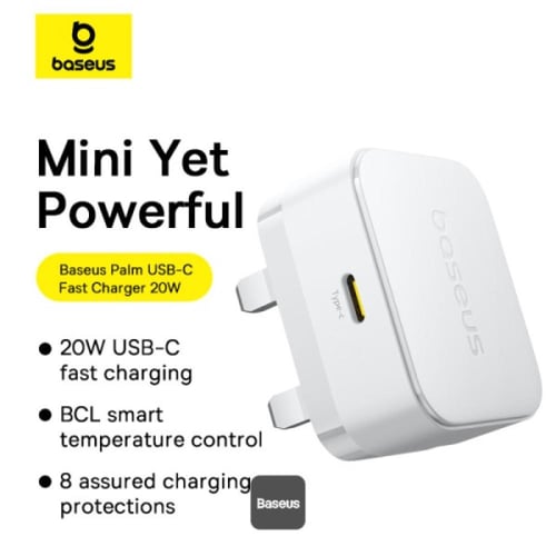 فيش جداري Baseus Palm 20W PD Type-C للشحن السريع -...