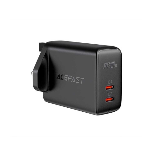 شاحن جداري AceFast A12 بقوة 40 واط منفذين تايب سي...