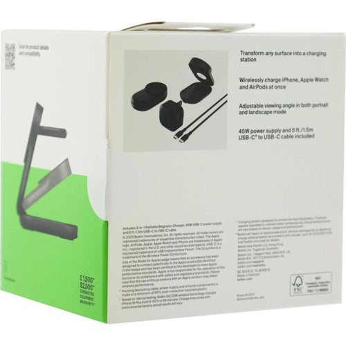 بيلكن ألترا تشارج برو مع ‎1‎ في ‎3‎ شاحن مغناطيسي...